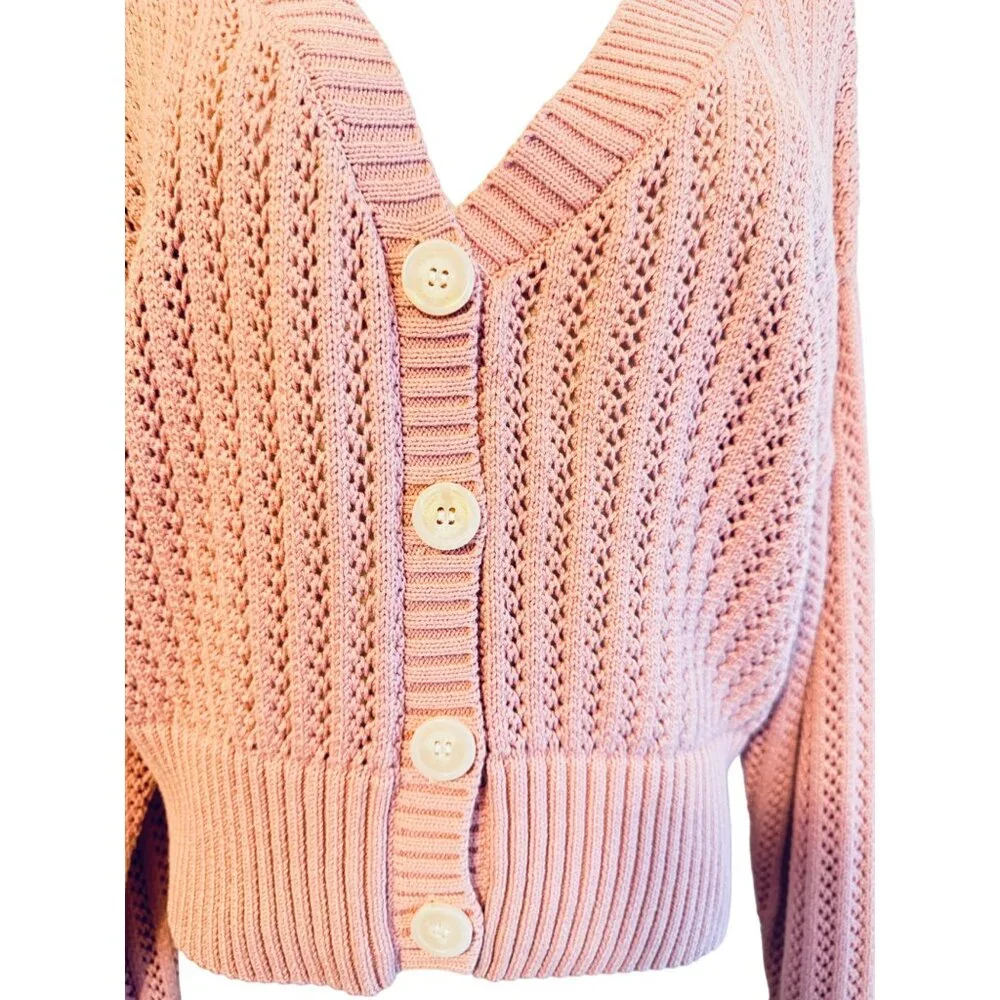 Marc New York Andrew Marc Large Pink/Mauve Knit Sweater - Picture 4 of 9